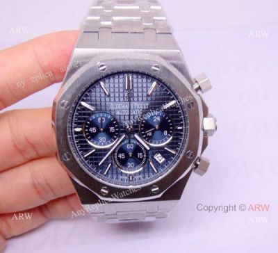 Clone Audemars Piguet Royal Oak Quartz Movement  Blue Chronograph Watch